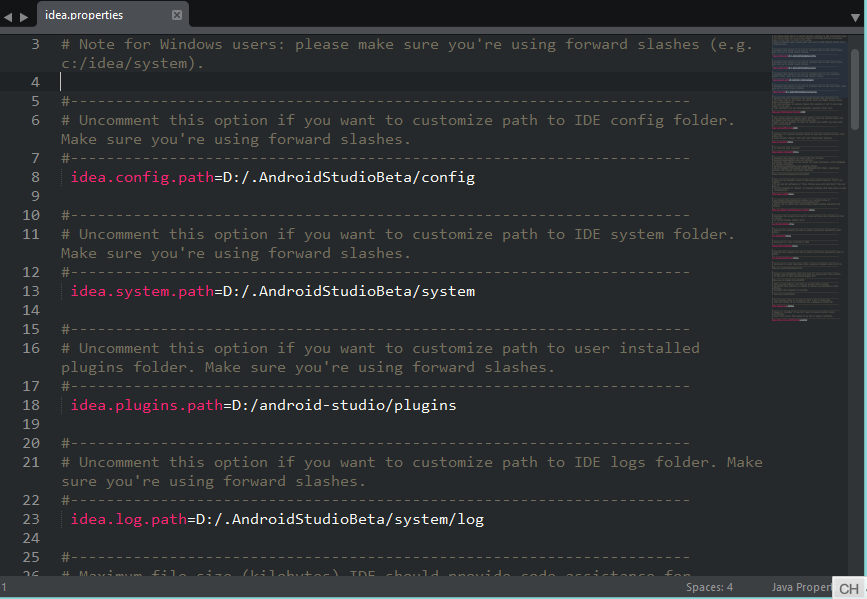 configuration screenshot